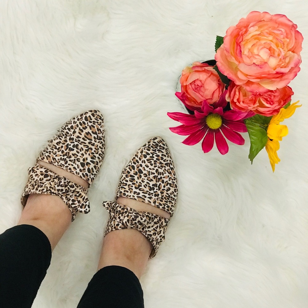 Qupid Leopard Ballerina Slid…